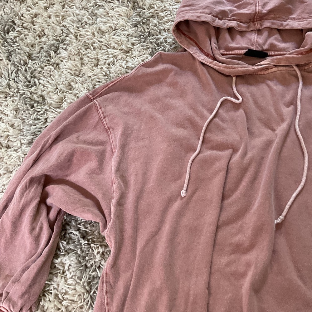 Out From Under Urban Outfitters Rose Mineral Wash Oversized Hoodie Sweatshirt - Picture 7 of 14